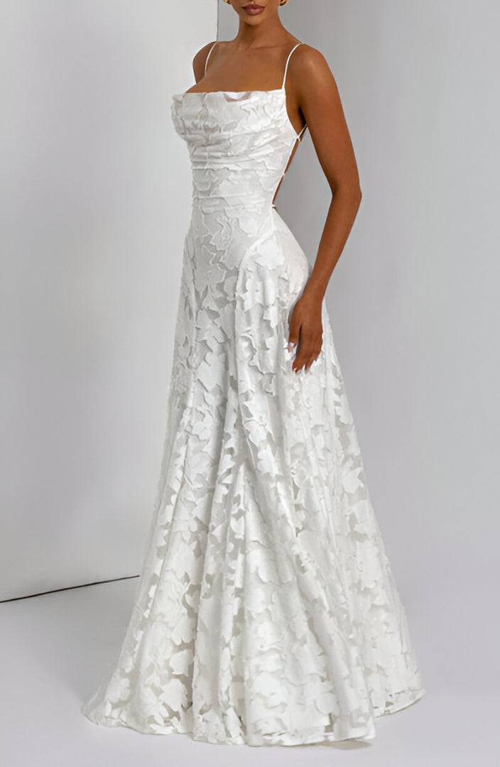 Francisa - Rochie lungă corset din dantelă
