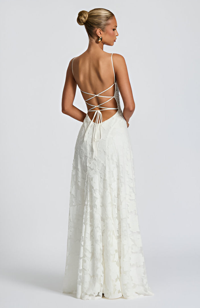 Francisa - Rochie lungă corset din dantelă