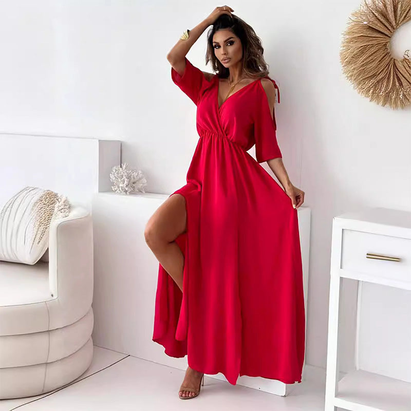 Sienna – Rochie Elegantă cu Fente Laterală