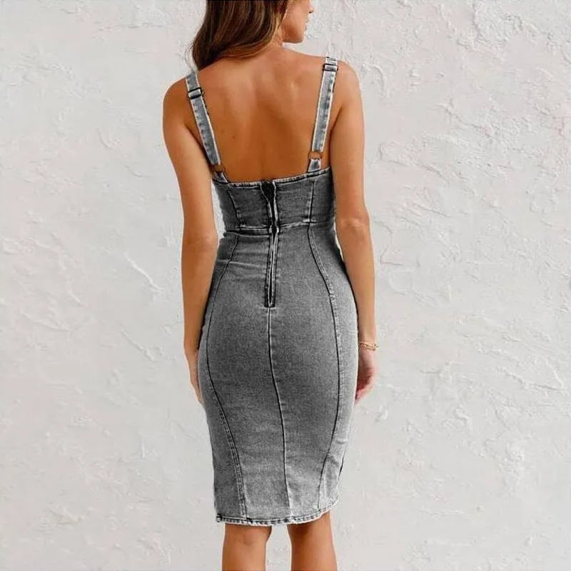 Mona – Rochie Camisole din Denim