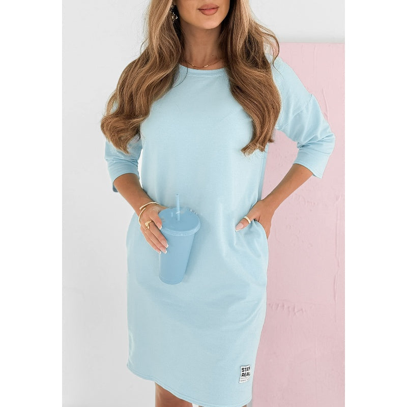 Mira – Rochie cu mâneci 3/4 și buzunare