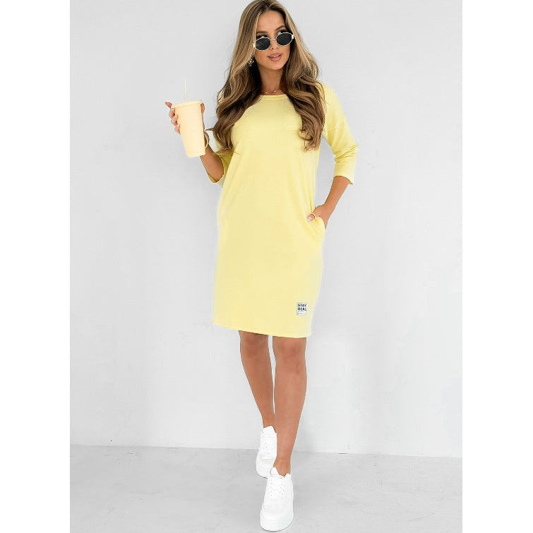 Mira – Rochie cu mâneci 3/4 și buzunare