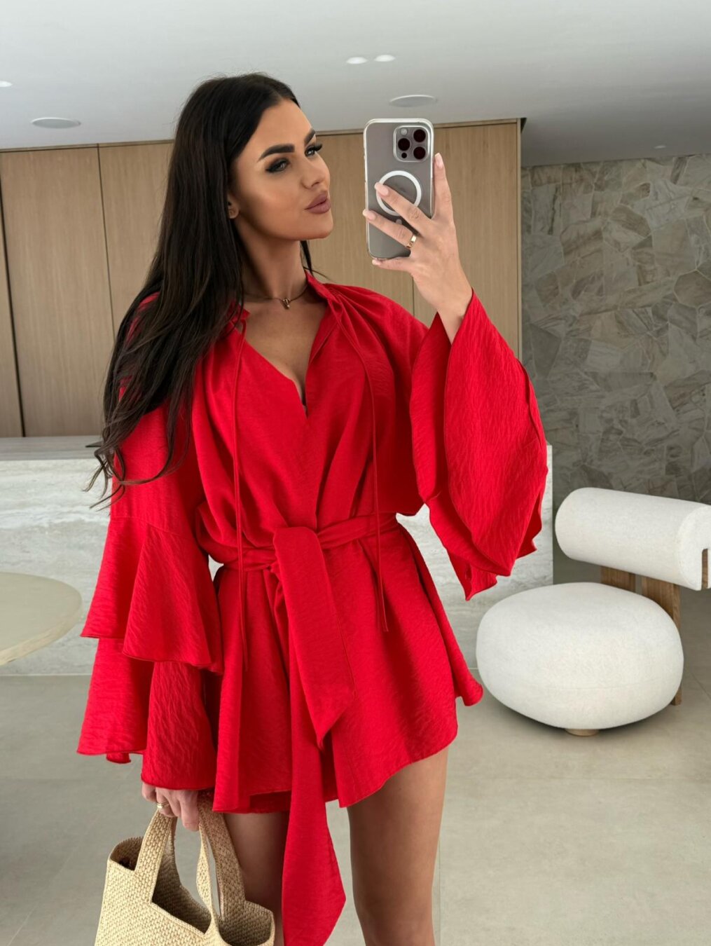 Demi – Salopetă fluidă cu mâneci volan