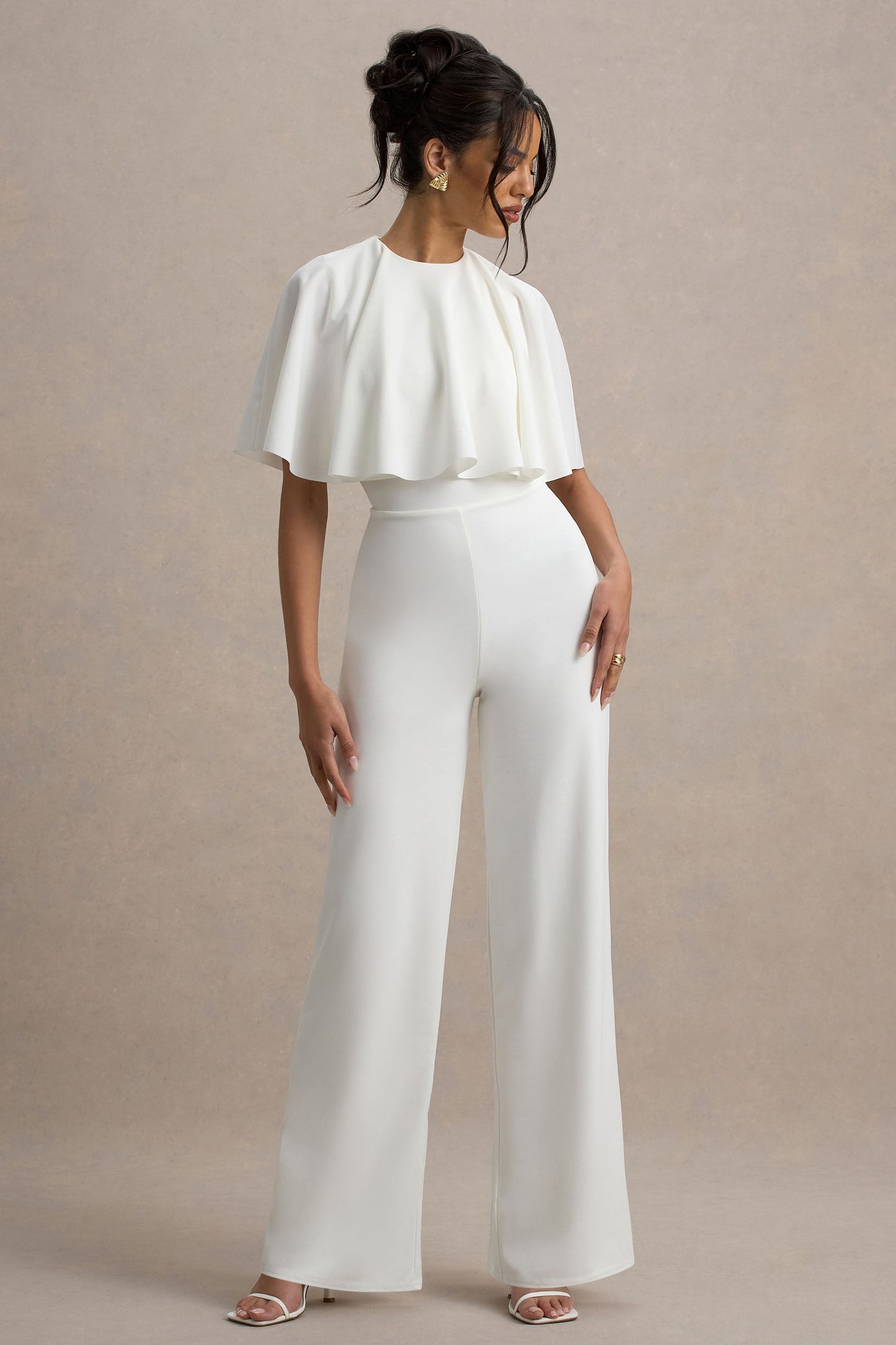 Salopetă extinsă Albă