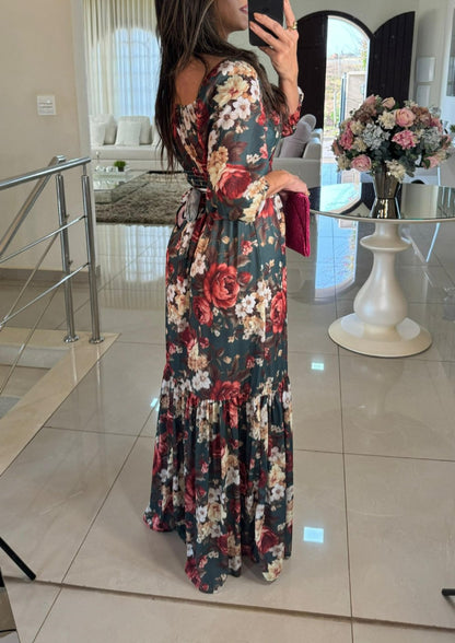 Violeta – Fall Bloom Maxi Dress