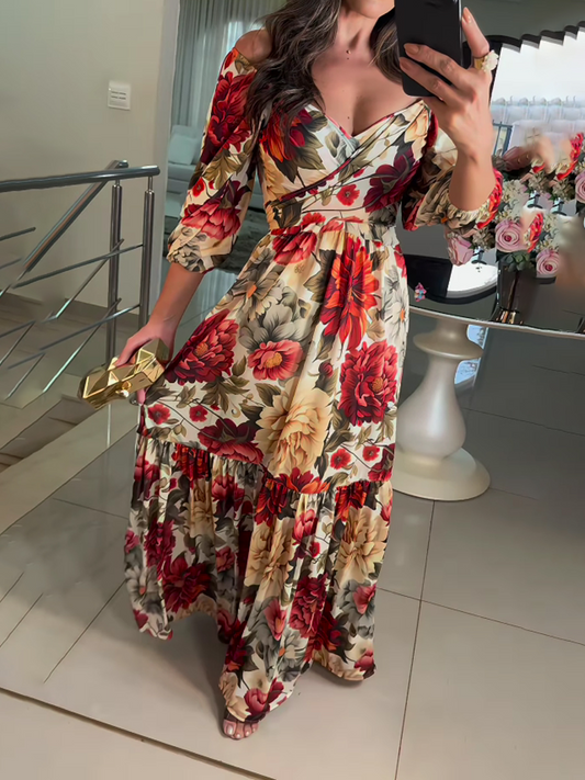Violeta – Fall Bloom Maxi Dress