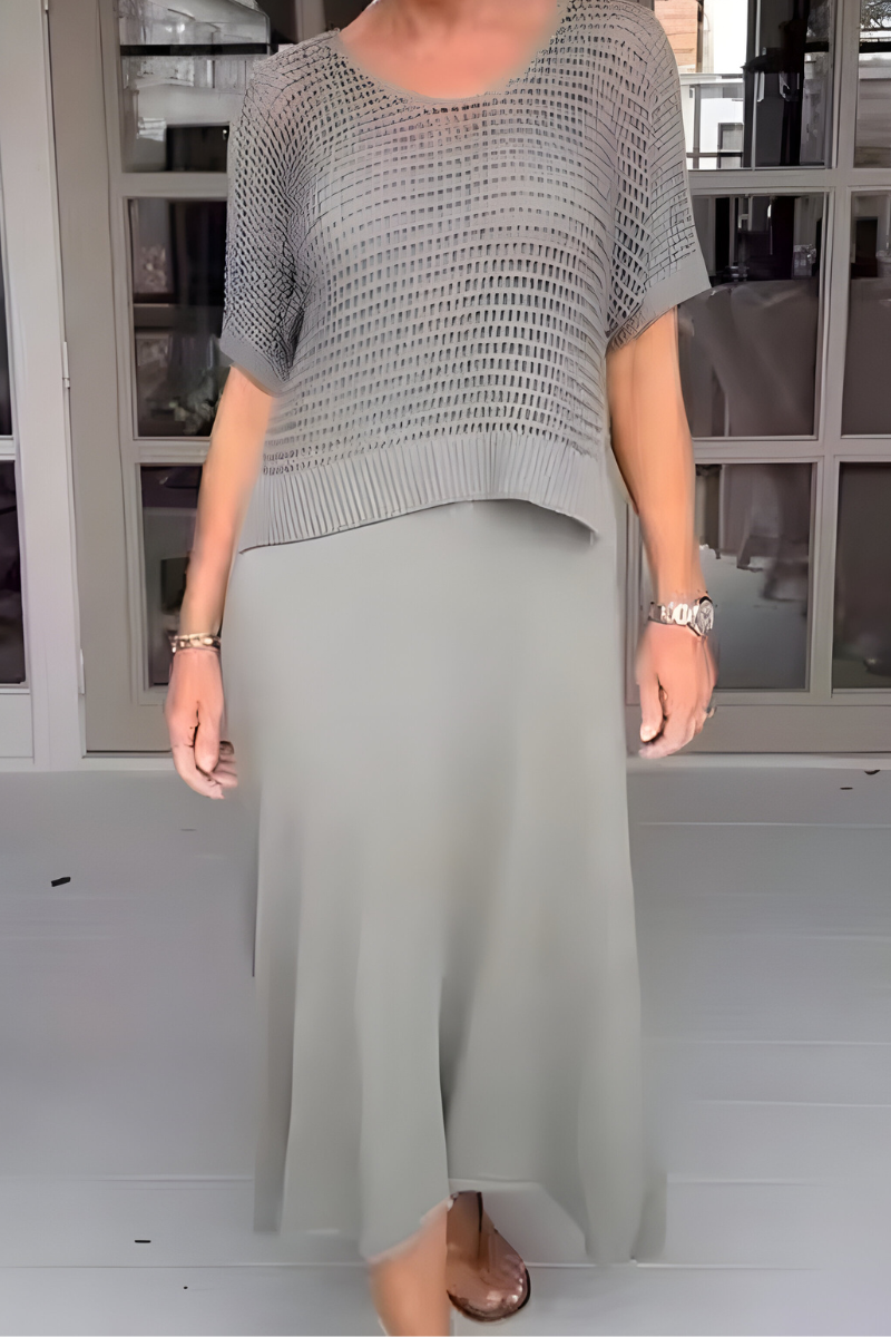 Jocelyne - Rochie de vară cu top tricotat