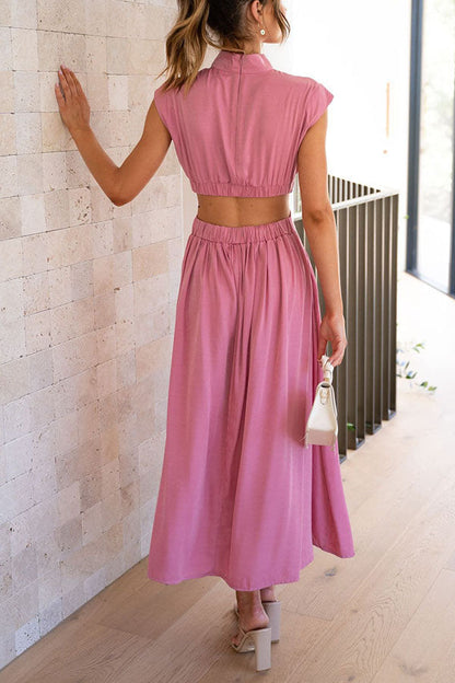 Quincy – Rochie Midi cu Decupaj și Buzunare