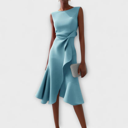 Sonia - Rochie midi asimetrică drapată