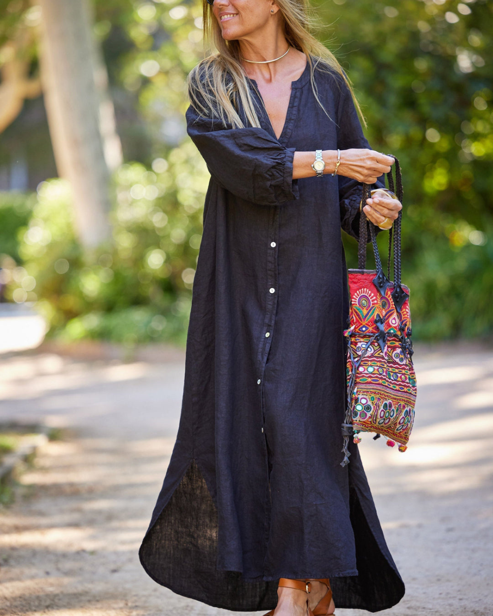 Louise - Rochie ușoară din in