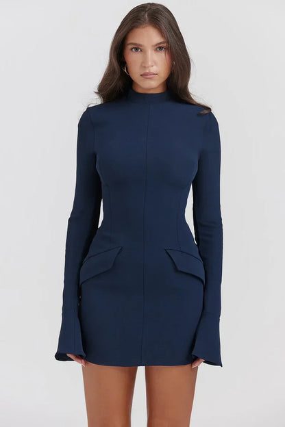 Rochie ajustată Florence cu mâneci lungi