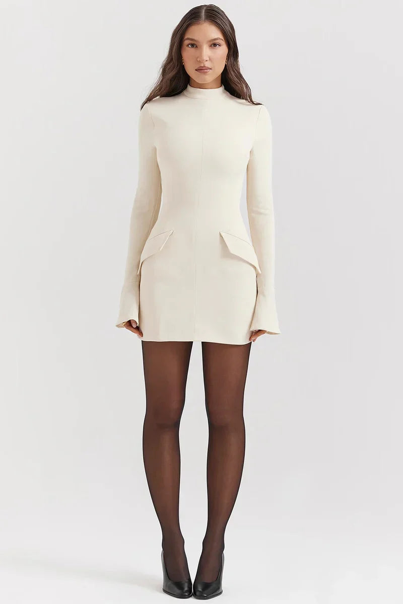 Rochie ajustată Florence cu mâneci lungi