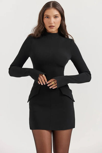 Rochie ajustată Florence cu mâneci lungi