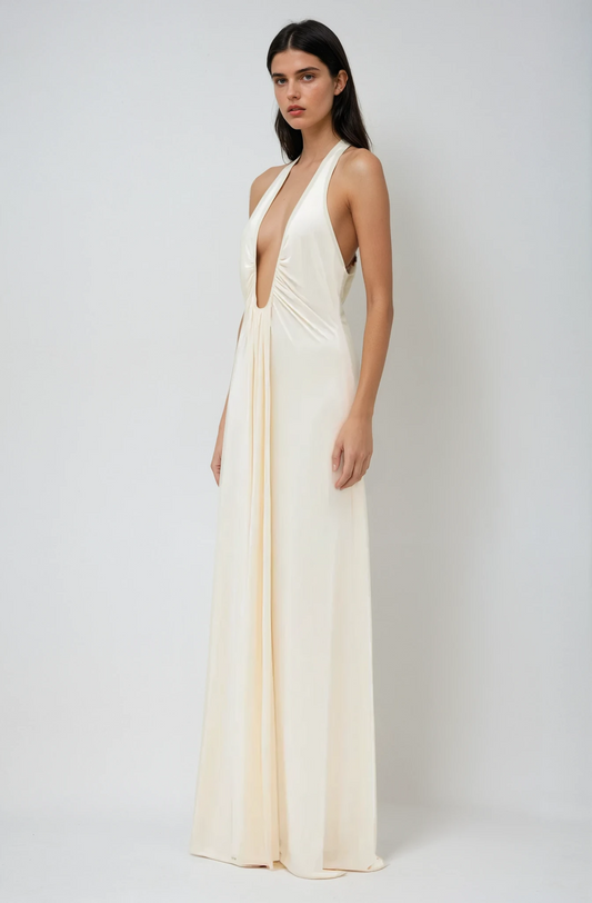 Althea – Rochie Lungă din Cupro