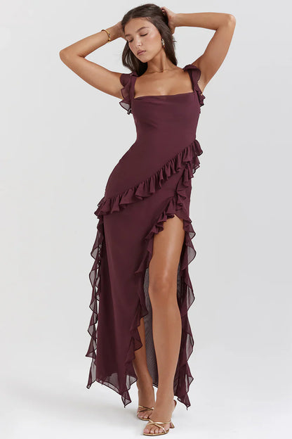 Dyane - Rochie maxi elegantă cu fante