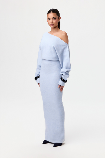 Inga | Pulover rochie cu umeri descoperiți