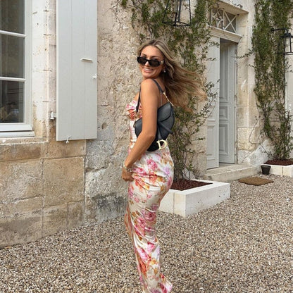 Beau - Rochie lungă cu flori de vară