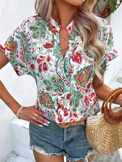 Loraine | Bluză colorată cu imprimeu jucăuș