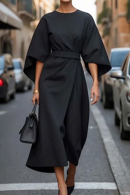 Luciana - Rochie Elegantă cu Mâneci Lanternă