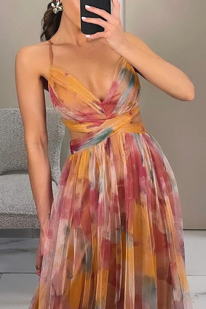Liepa – Rochie fascinantă cu imprimeuri de flori lungi