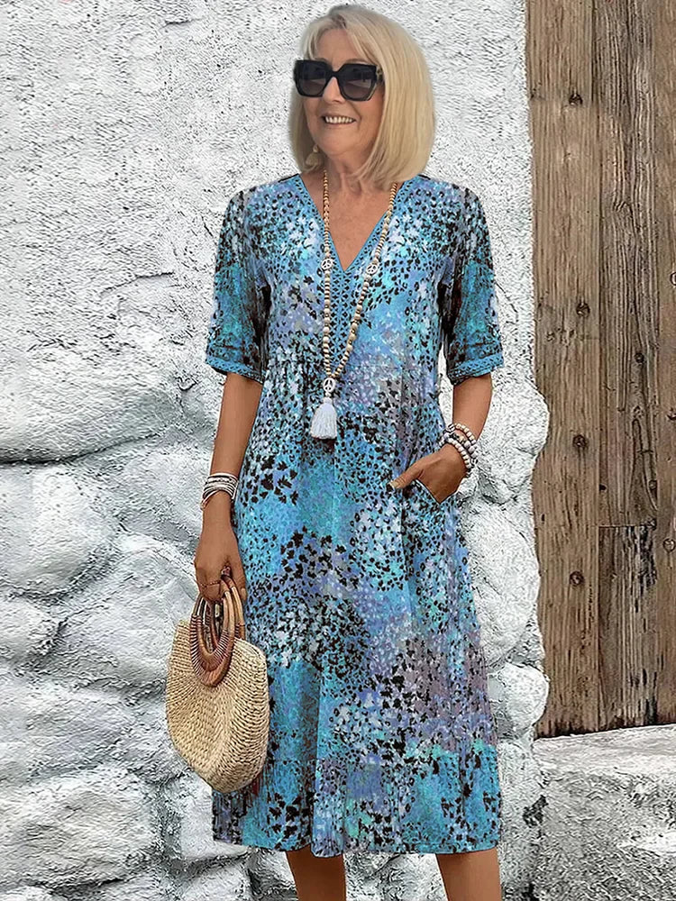 Monica – Rochie Elegantă cu Flori
