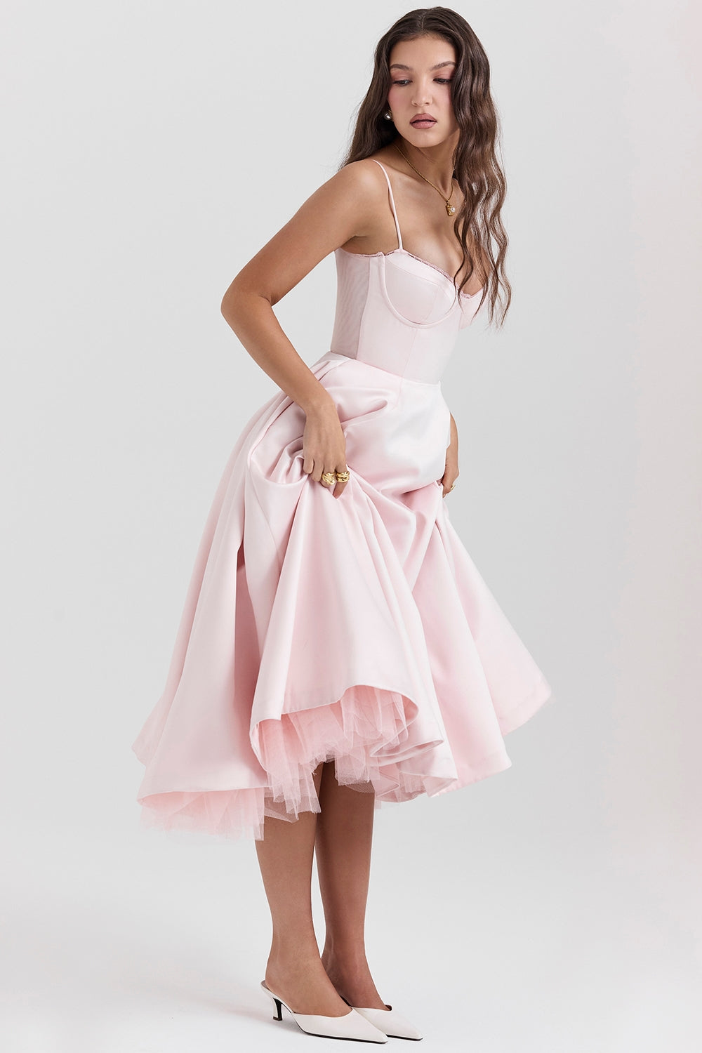 Cindy – Rochie midi din tull