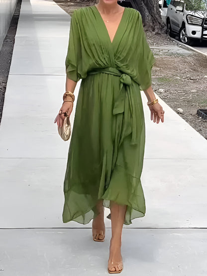 Monica - Rochie din chiffon cu decolteu în V
