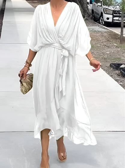 Monica - Rochie din chiffon cu decolteu în V