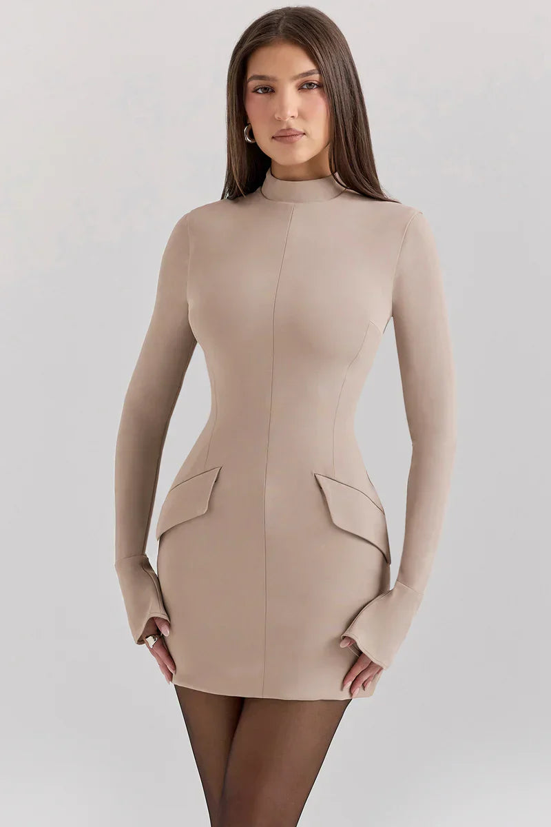 Rochie ajustată Florence cu mâneci lungi