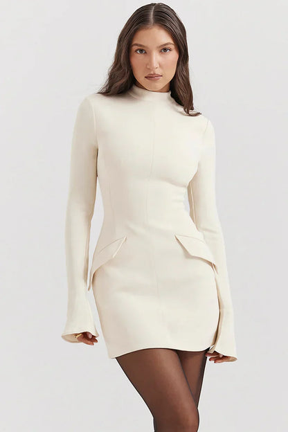 Rochie ajustată Florence cu mâneci lungi