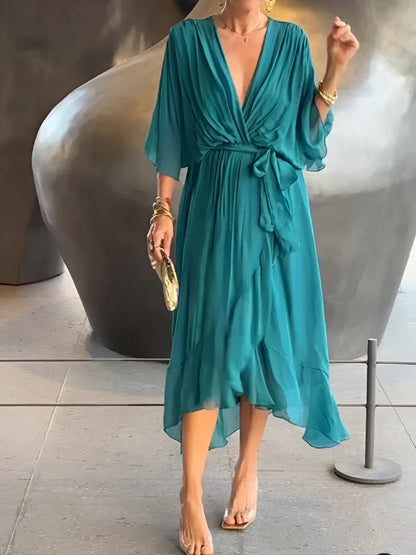 Monica - Rochie din chiffon cu decolteu în V