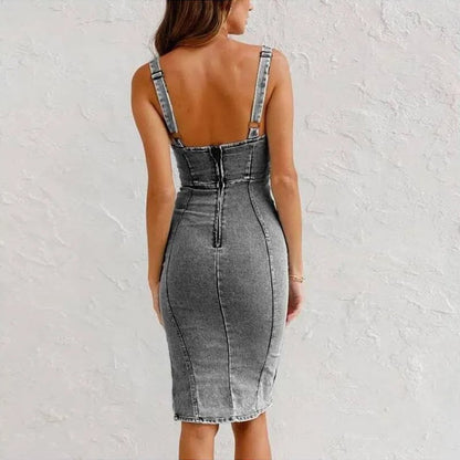Mona – Rochie Camisole din Denim