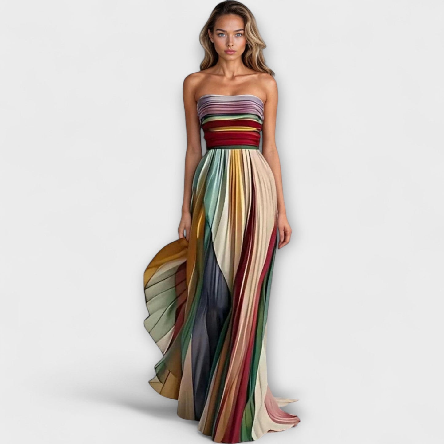 Flora – Rochie Colorată Fără Mâneci