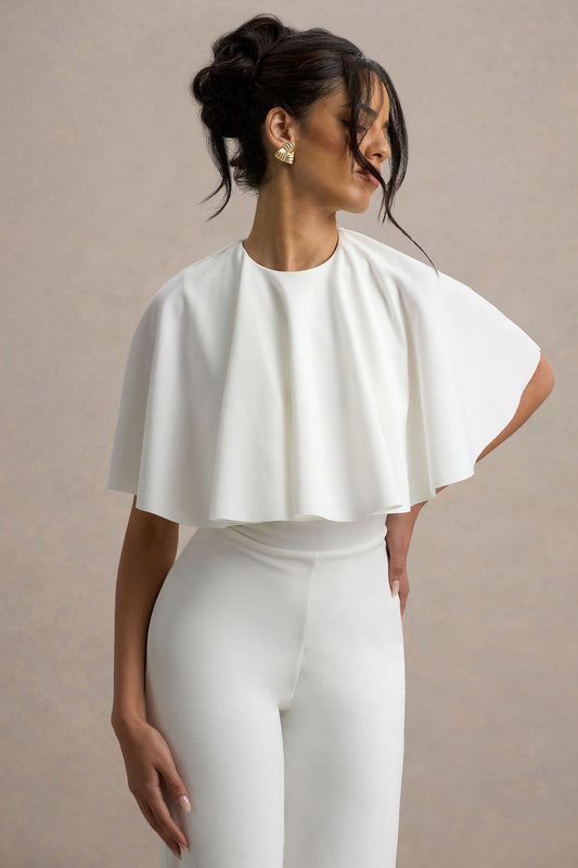 Salopetă extinsă Albă